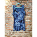 LARACE Womens Tunic Top Cold Shoulder Size 1X Plus Blue Tie Dye Shirt