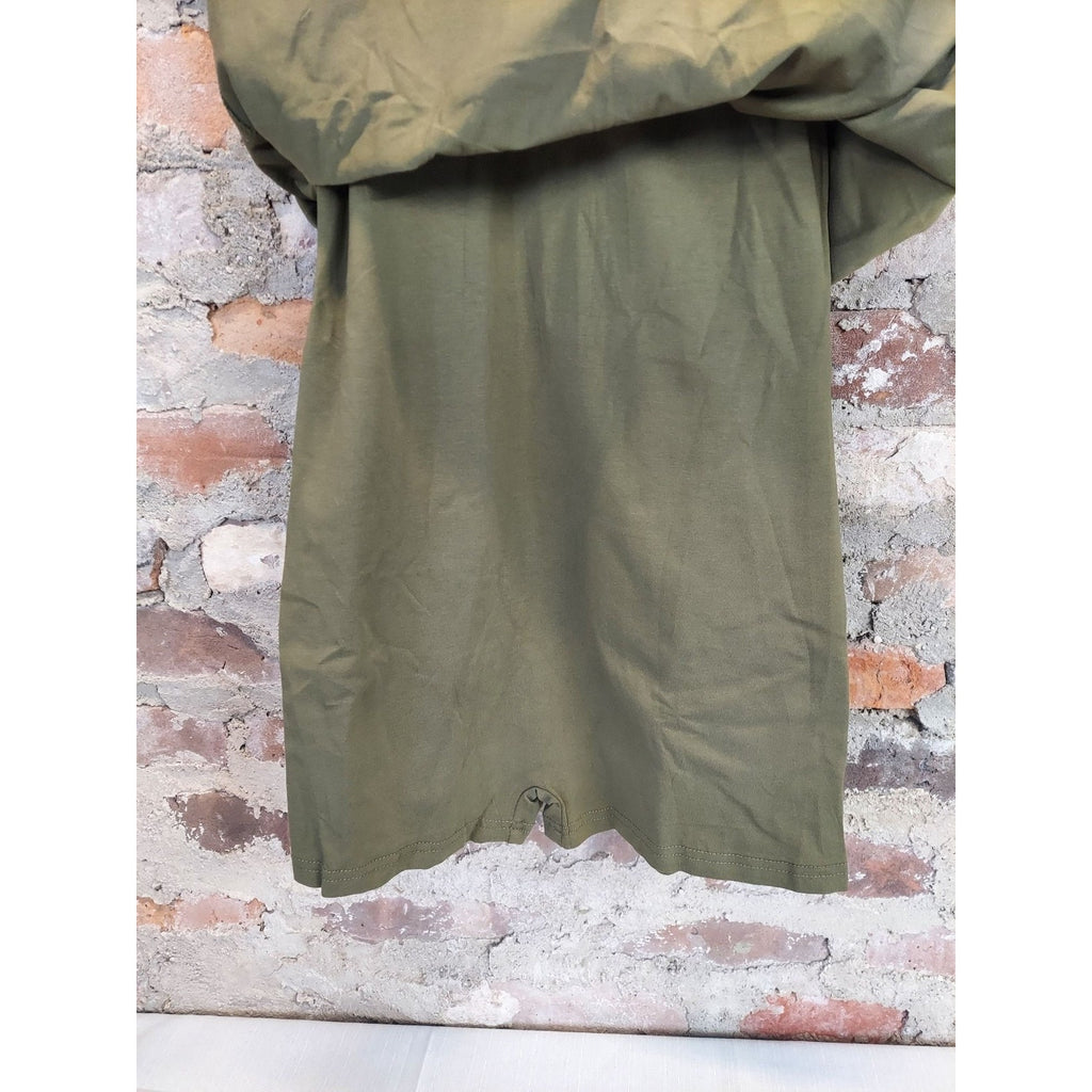 Womens Overall Romper Size S Olive Green Sleeveless Pockets Casual Jumpsuit