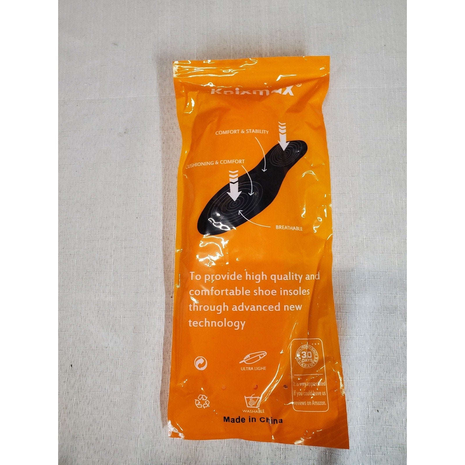 Khixmax Shoe Insoles Sz 6 Footbed Extreme Comfort Cushioning Breathable Washable