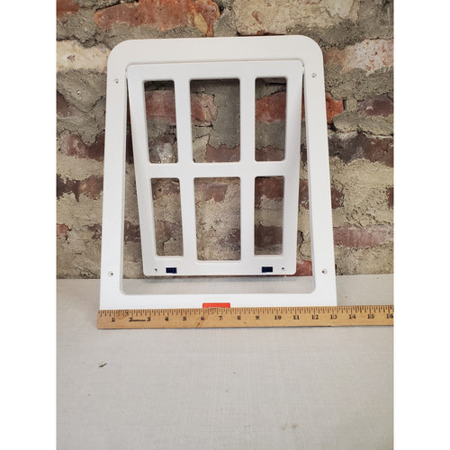 BOYTONG Screen Pet Door White 14 Inch Height 10 Inch Width Lockable Dog Cat Flap