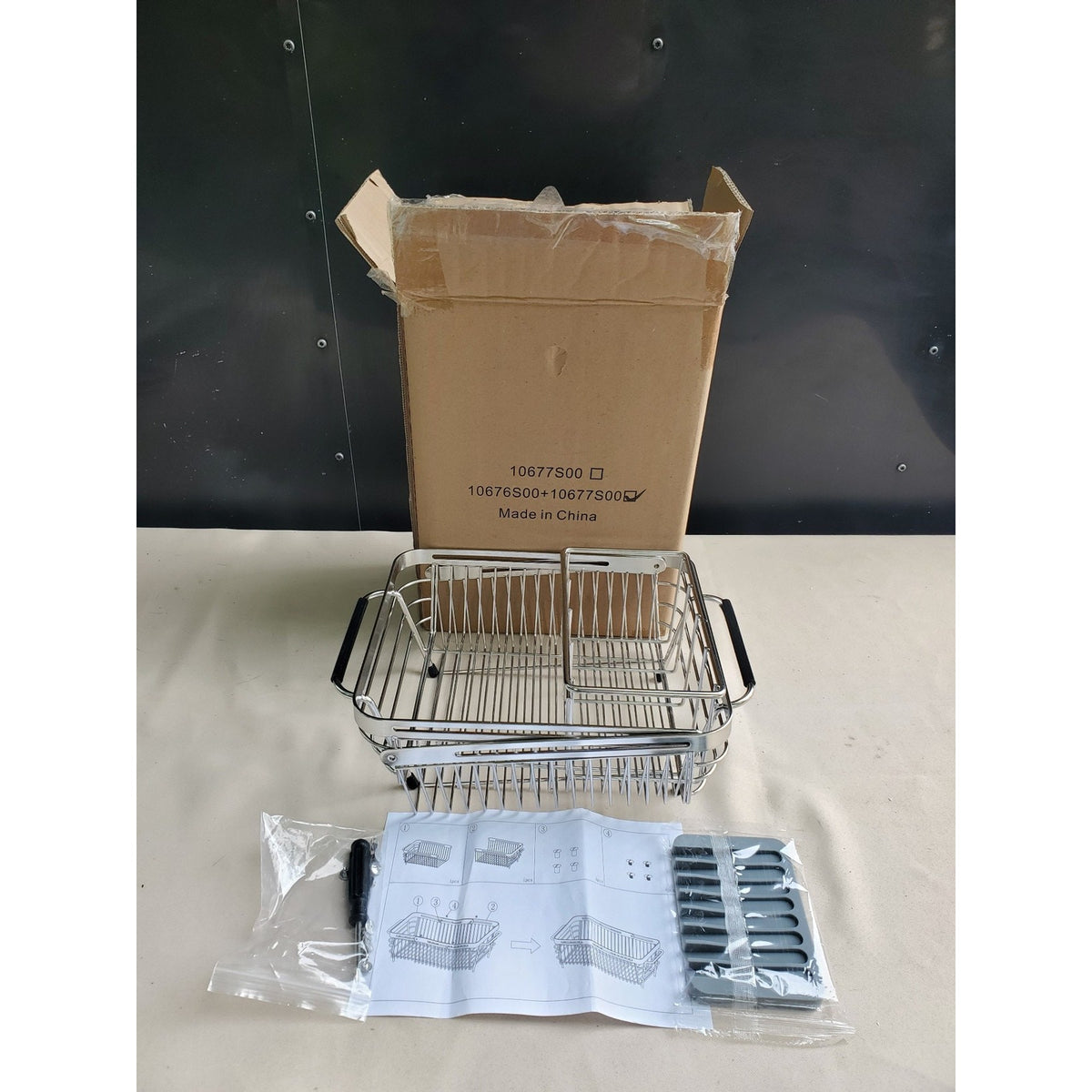 Expandable Over Sink Dish Drying Rack Stainless Steel Foldable Kitchen Storage
