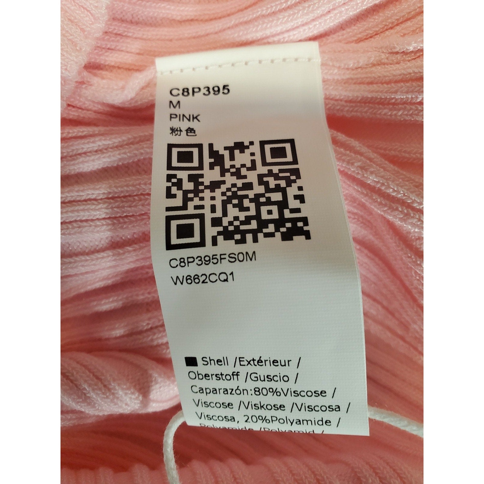 TIPS Womens Sleeveless Top M Pink Ribbed Knit NWT Viscose Polyamide