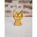 Gold Hands Face Vase Modern Abstract Sculpture Planter Home Decor