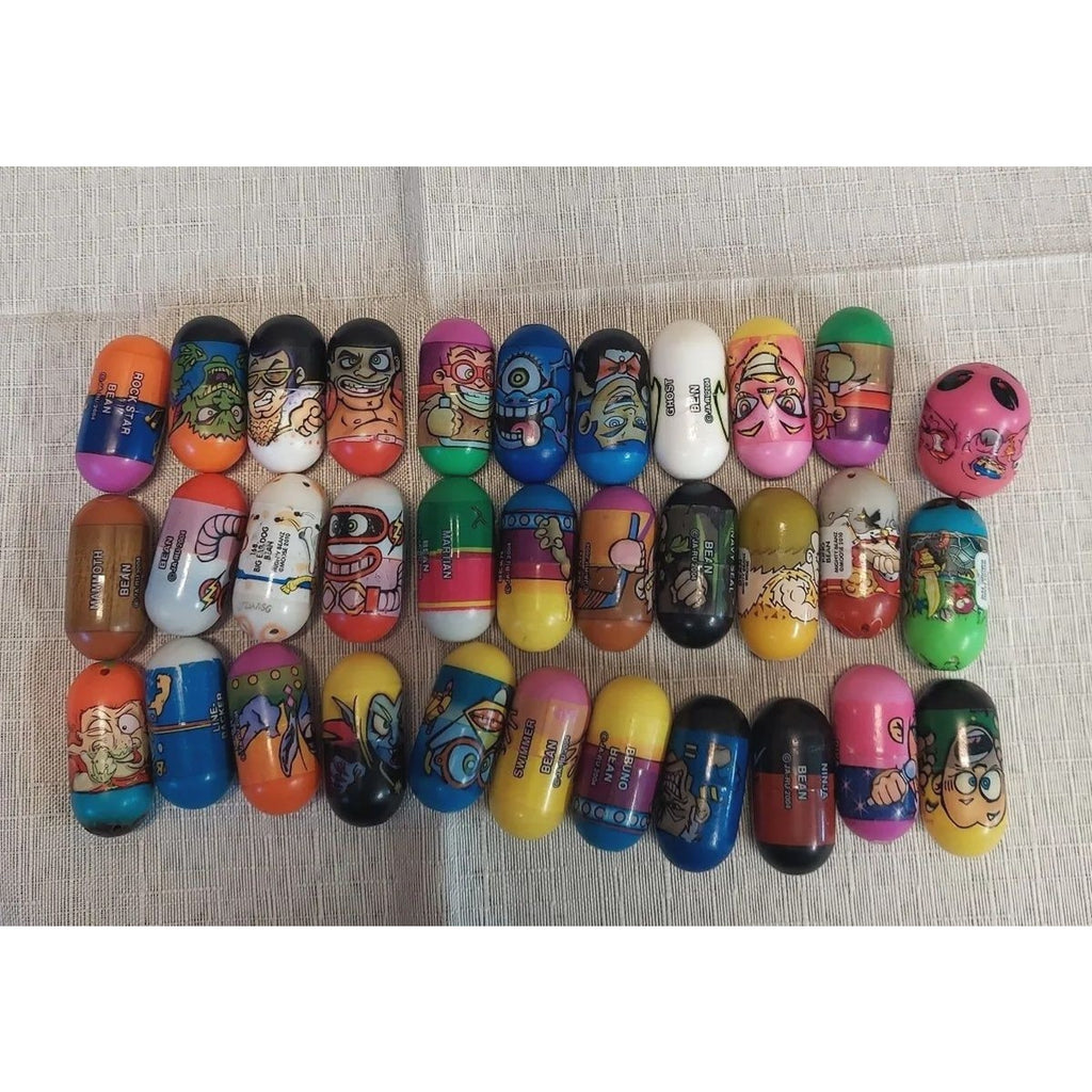 Mighty Beanz Lot of 27 Vintage Collectible Figures Toys Collection Bundle
