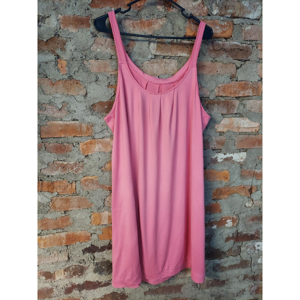 Ekouaer Womens Nightgown Sleep Dress 2XL Pink Sleeveless Chemise Loungewear