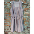 SHEIN CURVE Womens Dress 2XL Dusty Pink Eyelet Tie Waist Sleeveless Mini