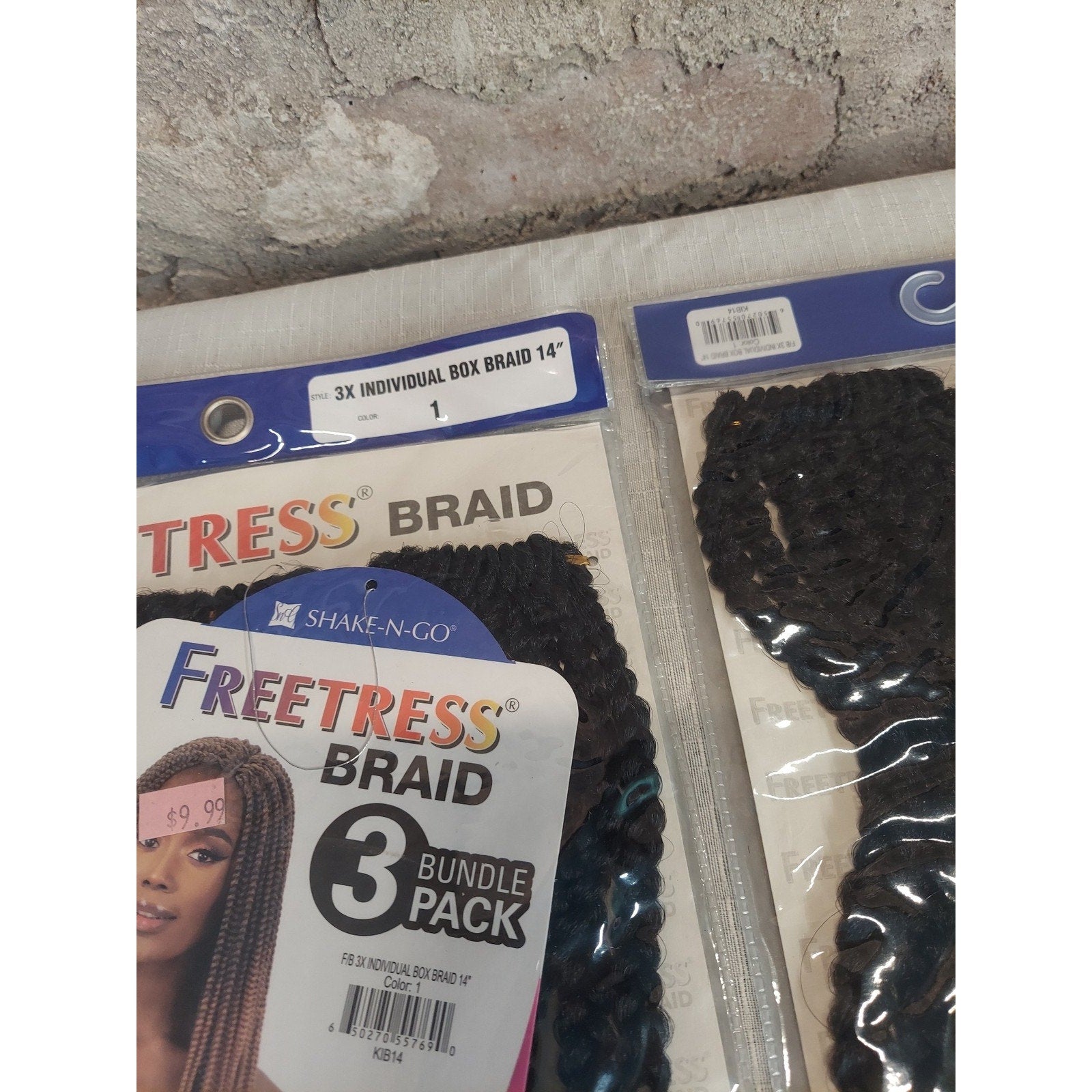 Freetress Braid 3x Individual Box Braid 14 Inch Color 1 3 Bundle Pack Lot of 3