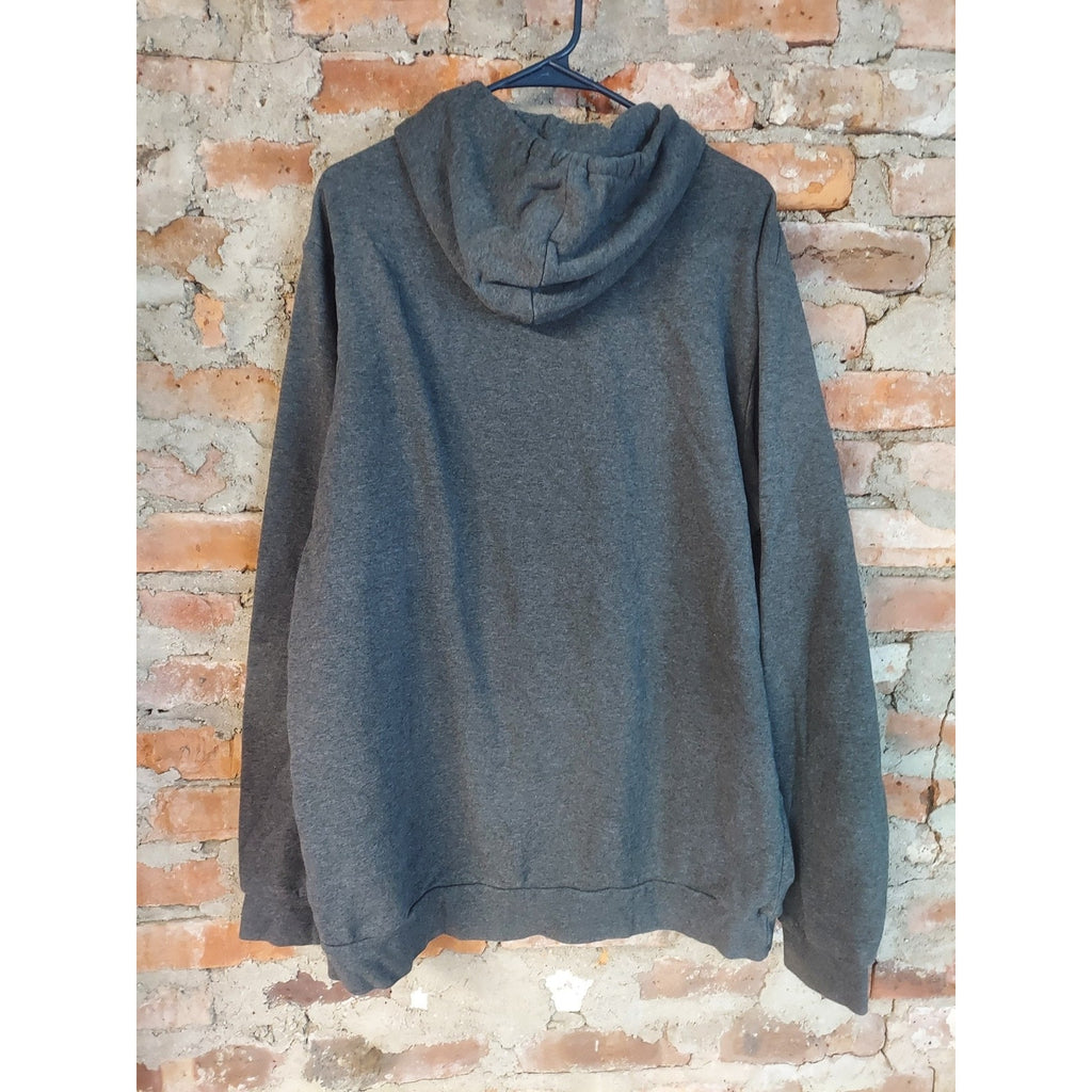 Adidas Mens XL Hoodie Gray Pullover Fleece Hooded Athletic Sweatshirt