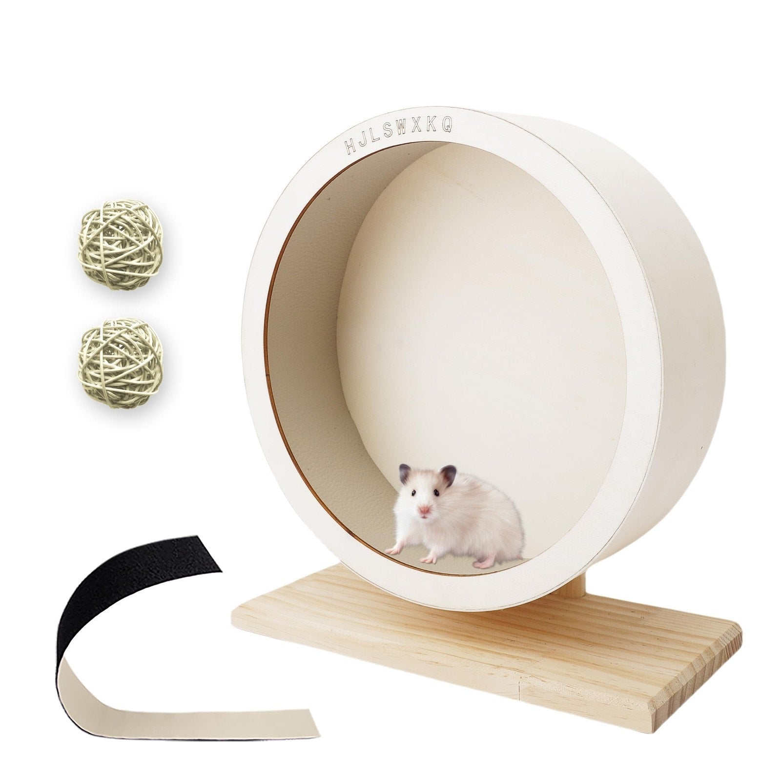 HJL SWXKO Hamster Running Wheel Silent Large Wood Exercise Chew Toys 29cm