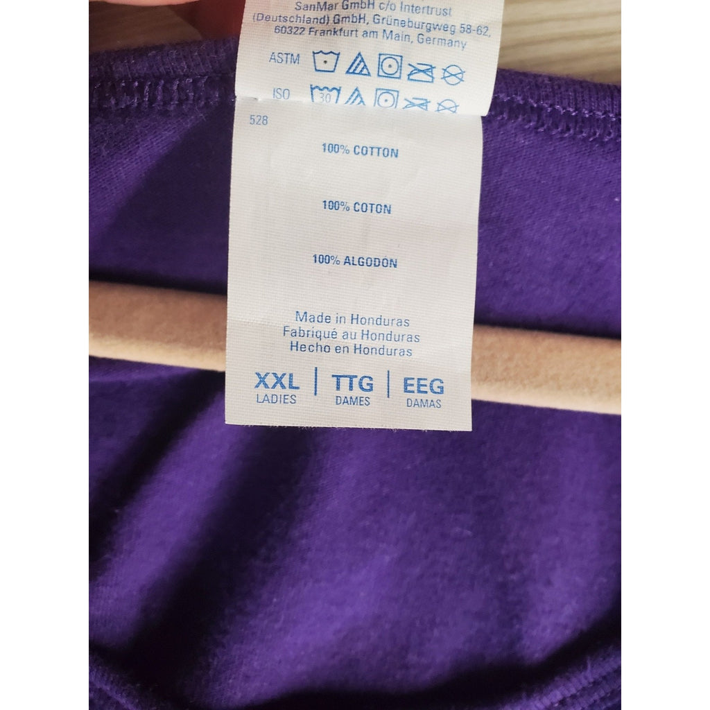 Gildan Womens Tank Top XXL Purple Octopus Graphic Tribal Cotton