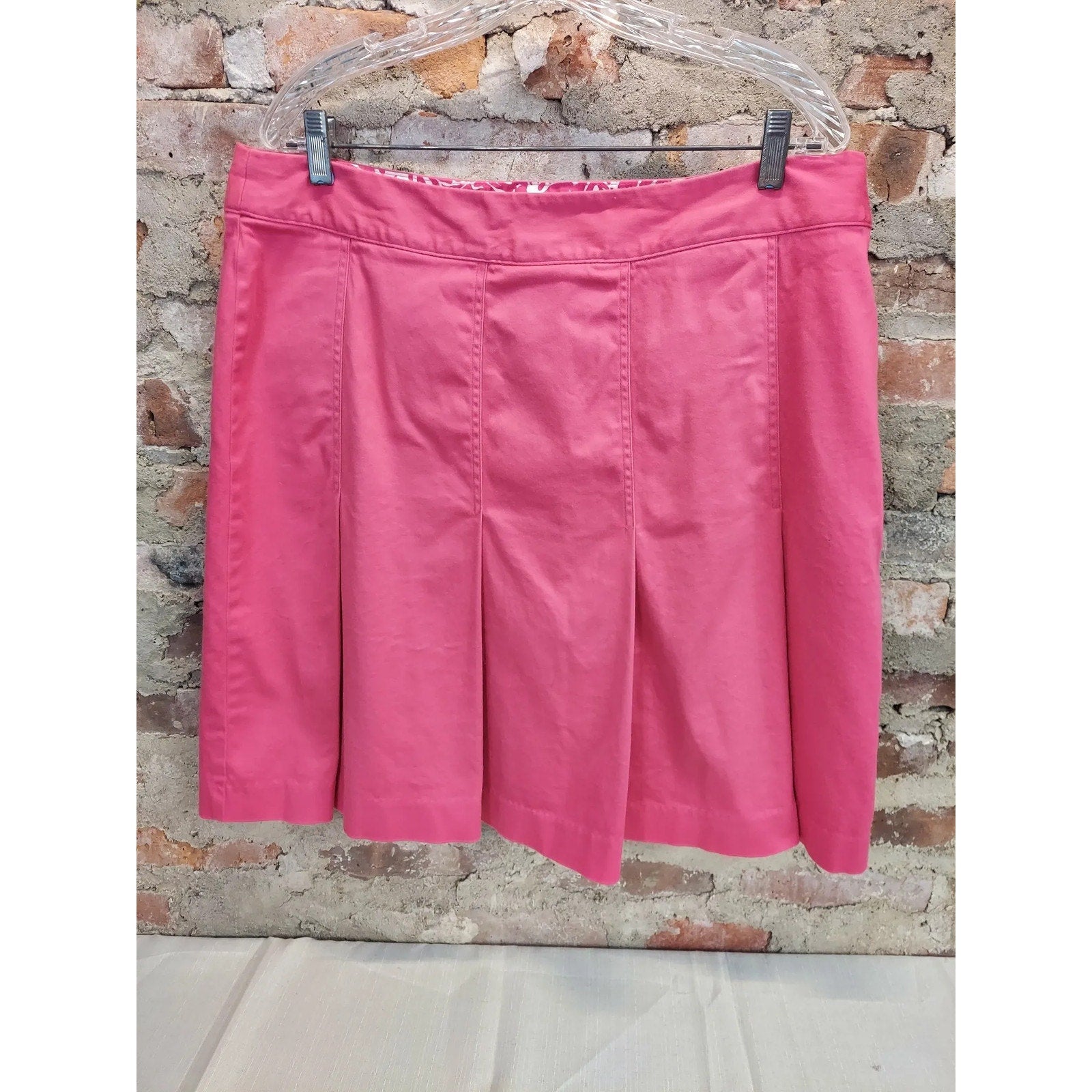Worthington Womens Skirt Size 18 Pink Stretch Cotton Blend Pleated A Line