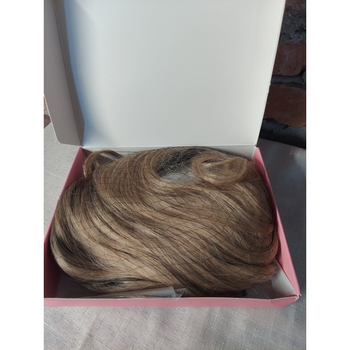 Women's Wiglet Hair Topper With Bangs Long Wavy Ombre Blonde 18 Inch