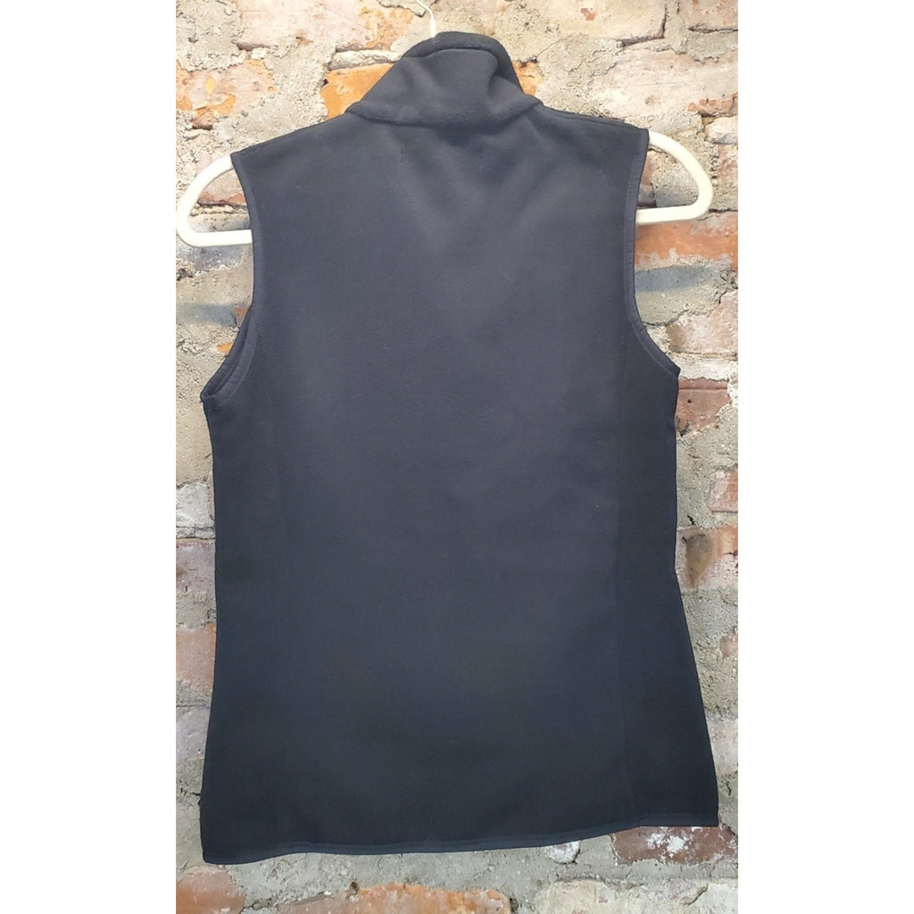 Amazon Essentials Womens Fleece Vest XS Black Full Zip Stand Collar Sleeveless
