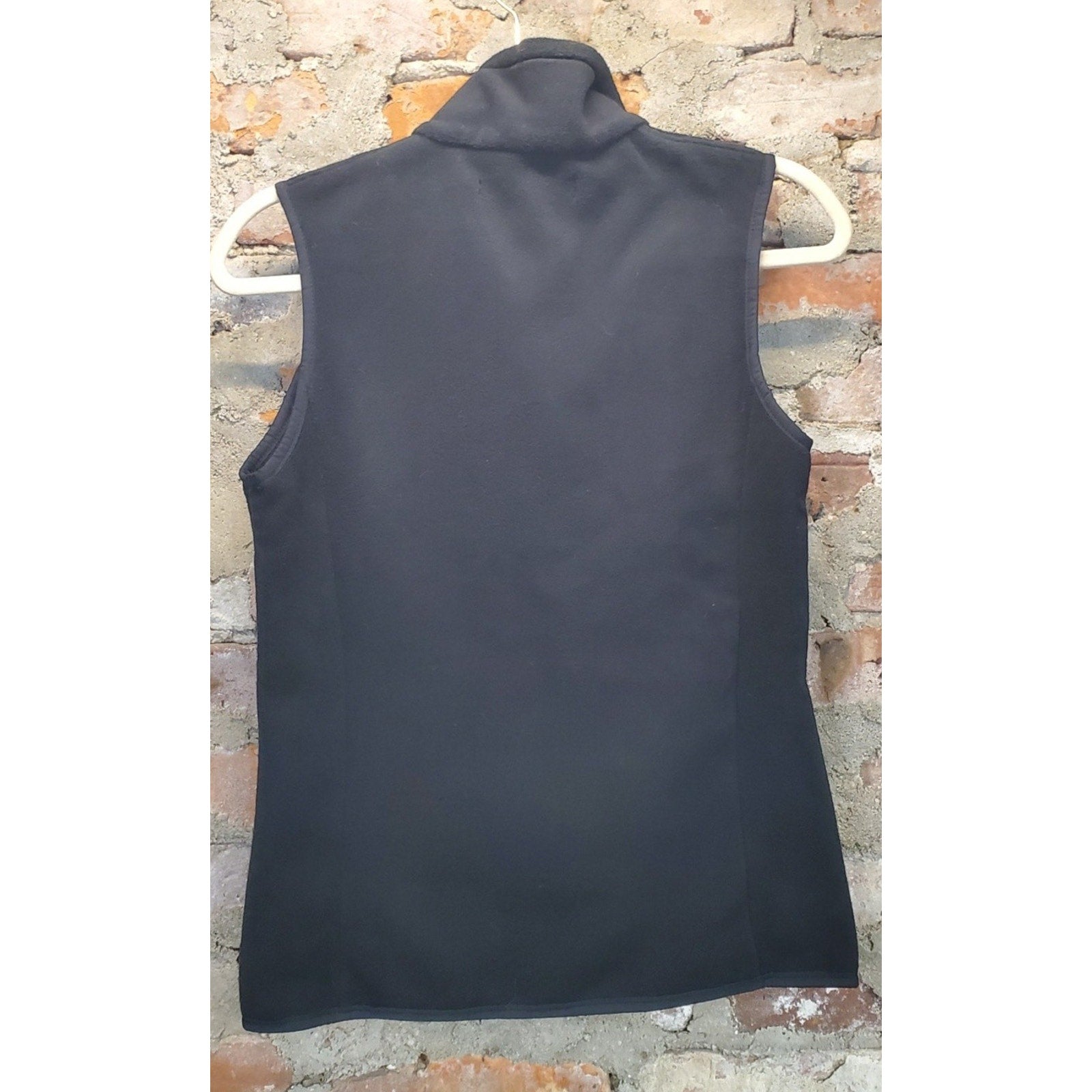 Amazon Essentials Womens Fleece Vest XS Black Full Zip Stand Collar Sleeveless