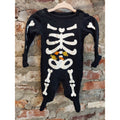 Carter's Baby Newborn Halloween Costume Romper 0M Black Skeleton Candy Print