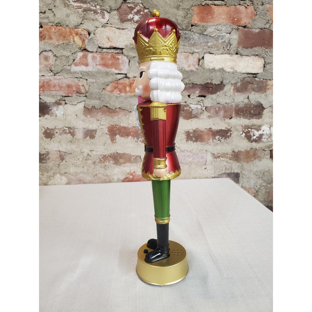 Nutcracker Christmas Holiday LED Lights Light Up Decor Figurine Red Green Gold