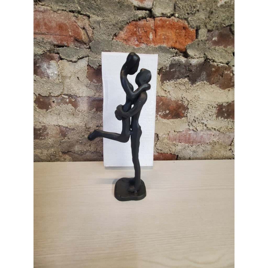 Abstract Couple Embracing Sculpture Figurine Love Statue Home Decor Bronze Look