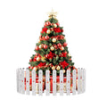 Christmas Tree Fence White Picket Decorative Holiday Snowflake Cutout New28 pcs