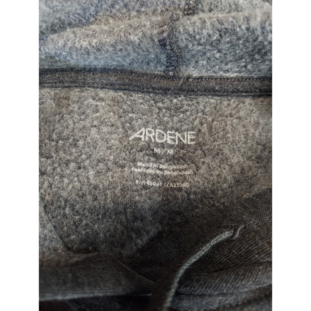 Ardene Womens Cropped Hoodie Medium M Dark Gray Leopard Graphic Print Rose