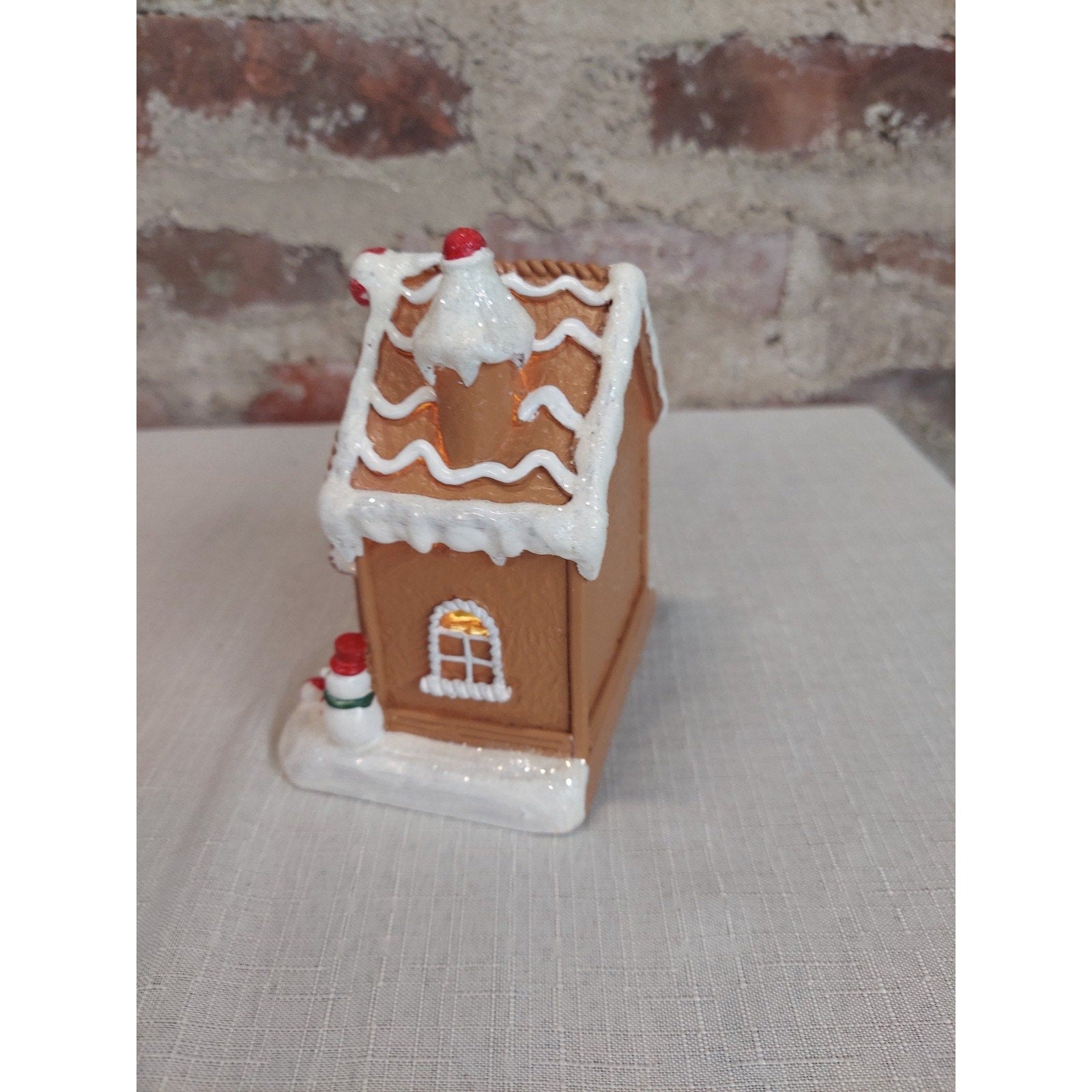 Christmas Gingerbread House Light Up Holiday Decor Miniature Battery Operated
