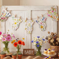 Fiennia Baby Shower Decoration Kit Floral Undershirt Garland Clothespins Twine