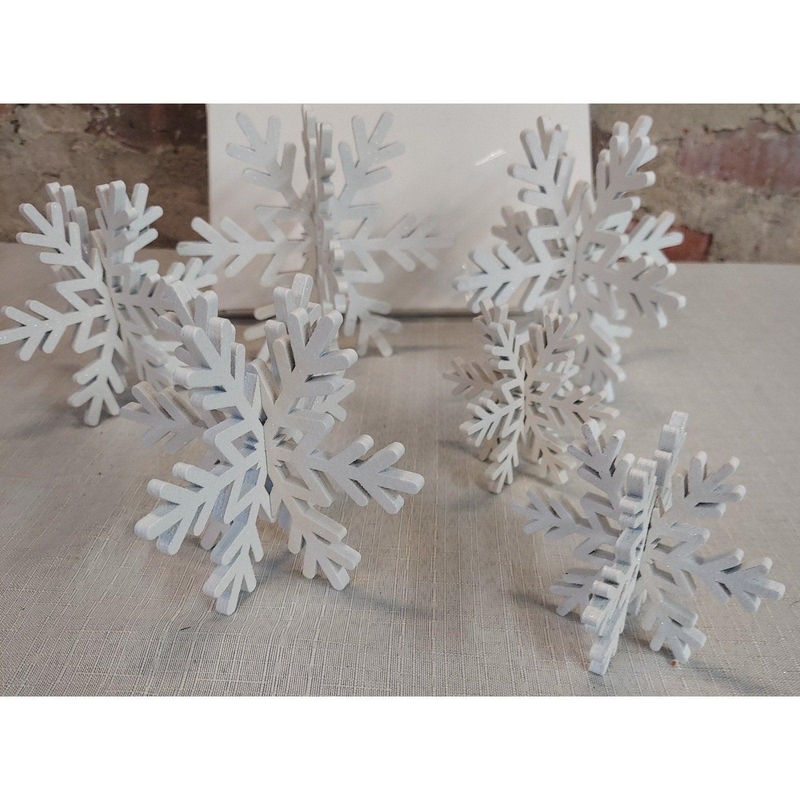 Bucherry 3D White Snowflake Decorations Set Christmas Winter Holiday Decor