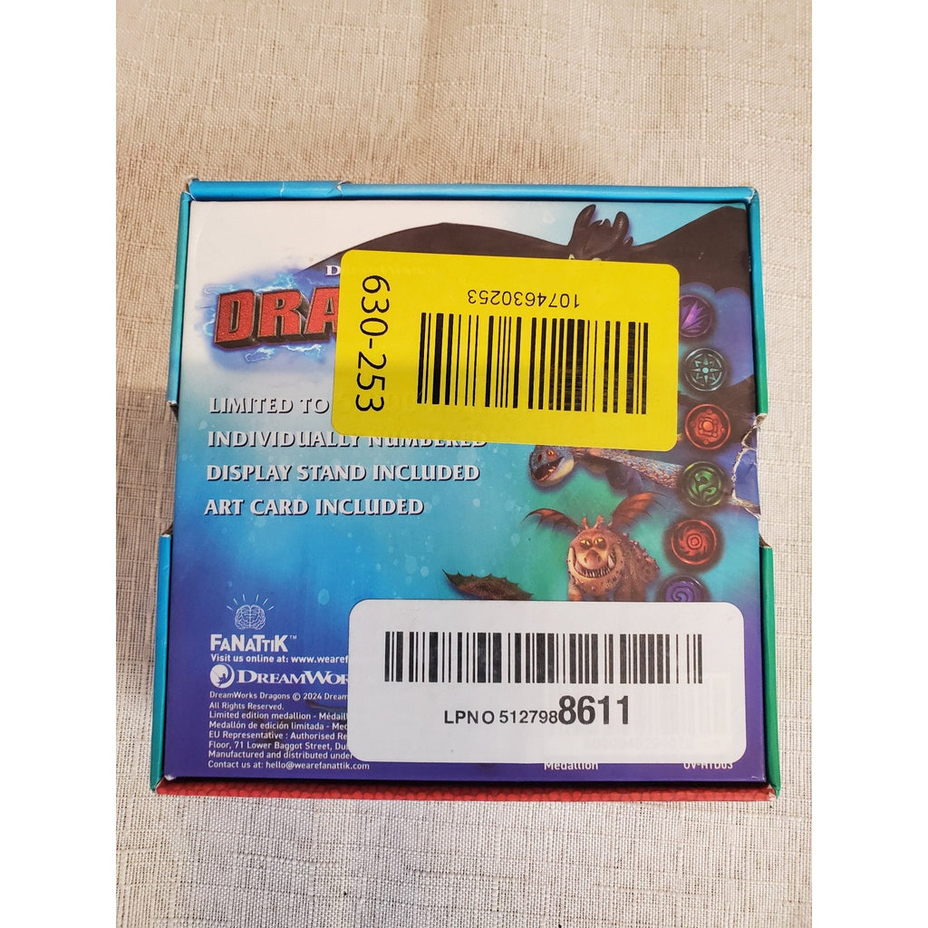 DreamWorks Dragons Toothless Hiccup Limited Edition Medallion Collectible Coin