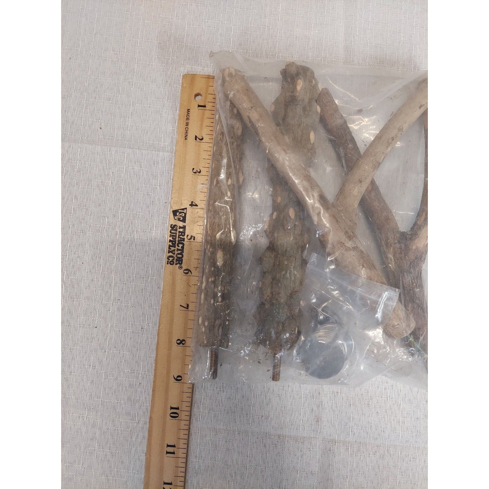 Natural Wood Bird Perch Set Parrot Stand Cage Accessories Kit Forked Branches