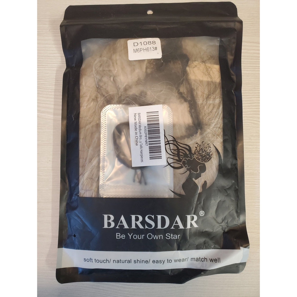 BARSDAR Drawstring Ponytail Hairpiece Blonde 26" Long Straight Wrap Around