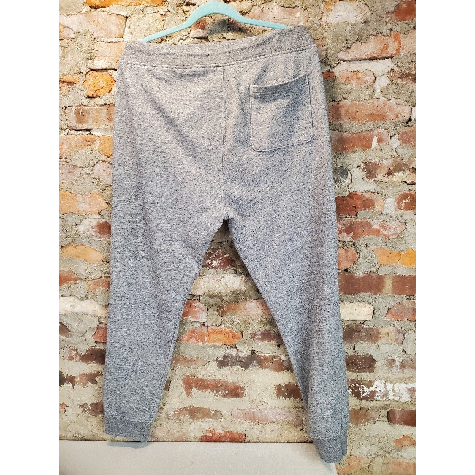 Old Navy Mens Jogger Sweatpants Size L Heather Gray Drawstring Elastic Cuff