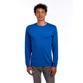 Mens XXL 2X Long Sleeve T Shirt Crewneck Royal Blue Solid Basic Everyday Casual