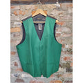 DiBanGu Mens Green Black Dress Vest XXL Formal Suit Business Wedding NWT