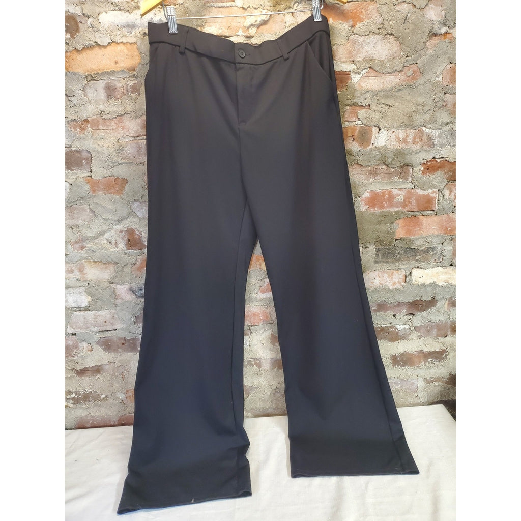 Womens Black Wide Leg Flare Pants 16xTall Dress Business Casual Trousers