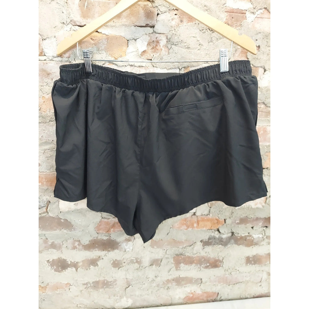 Bal Harbour Swim Womens Swim Shorts Size 1X Black Board Shorts Beach Pool
