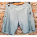 BURNISDE Mens Shorts Size 33 Light Blue Heathered Hybrid Performance Stretch