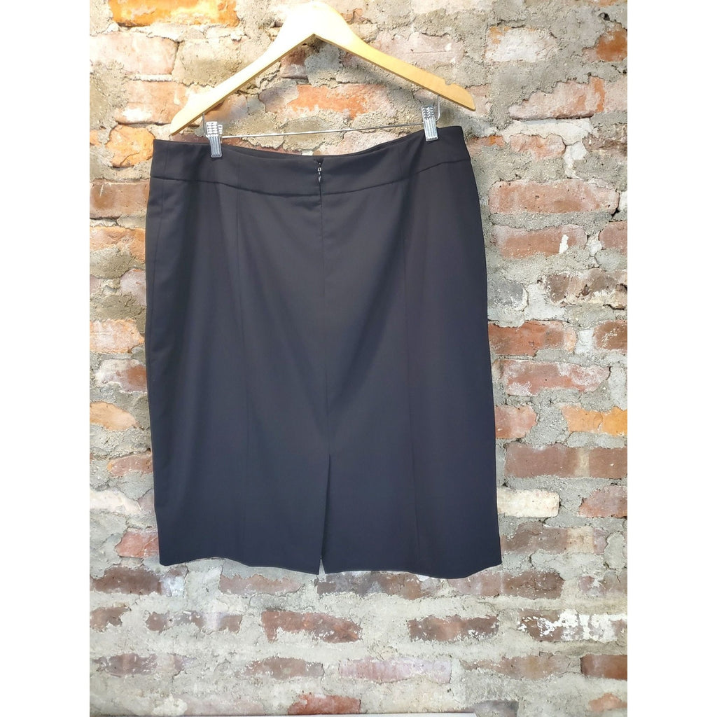 Como Vintage Womens Plus Size 1X Pencil Skirt Black Knee Length Business Career