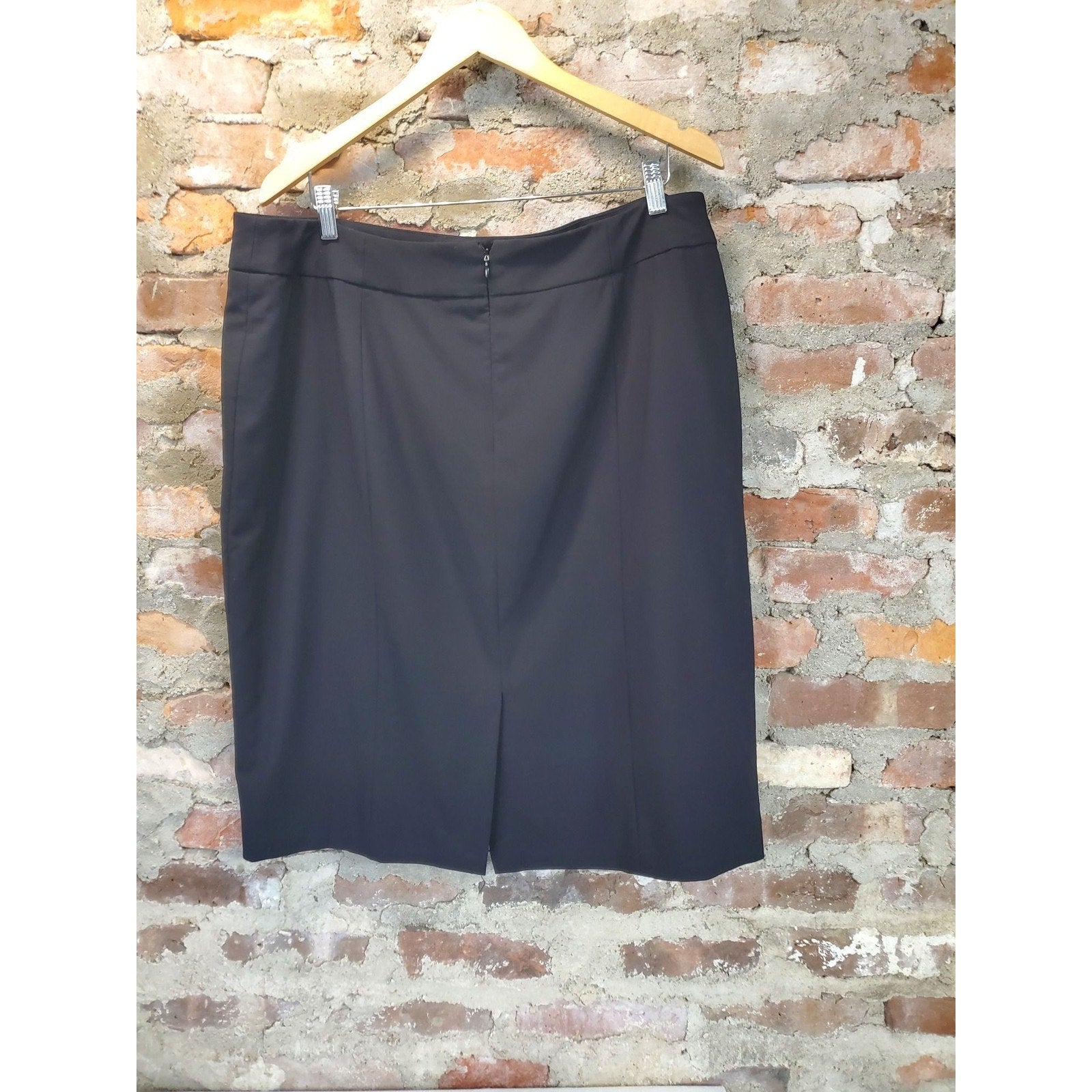 Como Vintage Womens Plus Size 1X Pencil Skirt Black Knee Length Business Career