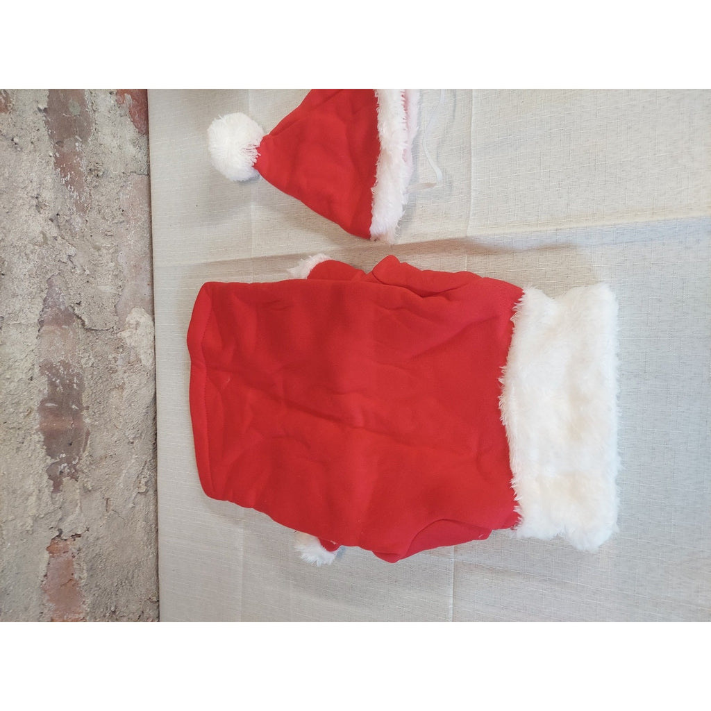Pet Dog Cat Santa Suit Christmas Holiday Costume Outfit Sz S Hat Red White