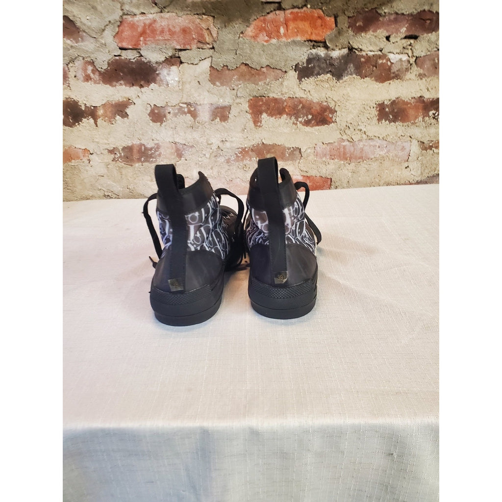 Faux Dior High Top Womens Sz 8.5 Sneakers Oblique Pattern Knock off