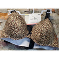 Just Be Intimates Plus Womens Bra 40C Leopard Print Padded Full Coverage