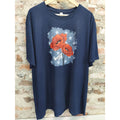 Jerzees Womens Never Forget Poppy Graphic T Shirt 2XL Navy Blue Memorial Day