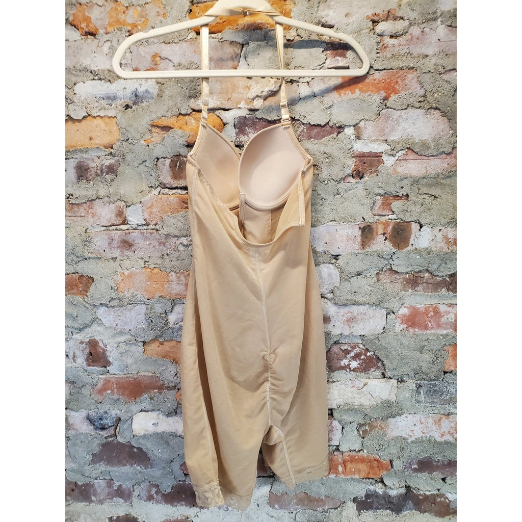 Womens Shapewear Bodysuit Low Back Halter Nude Size S Slimming Control Lace