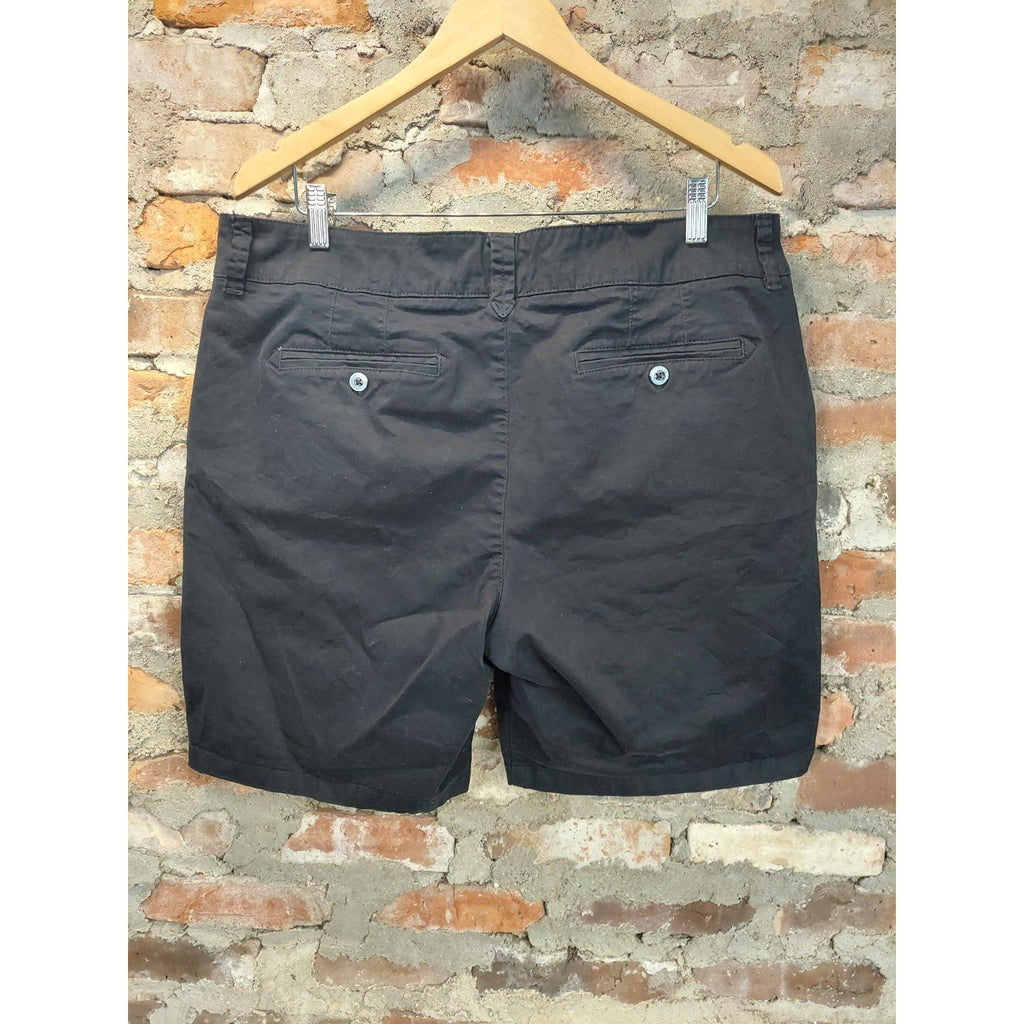 Lee Womens Shorts 18 Medium Black Cotton Spandex Straight Fit Casual
