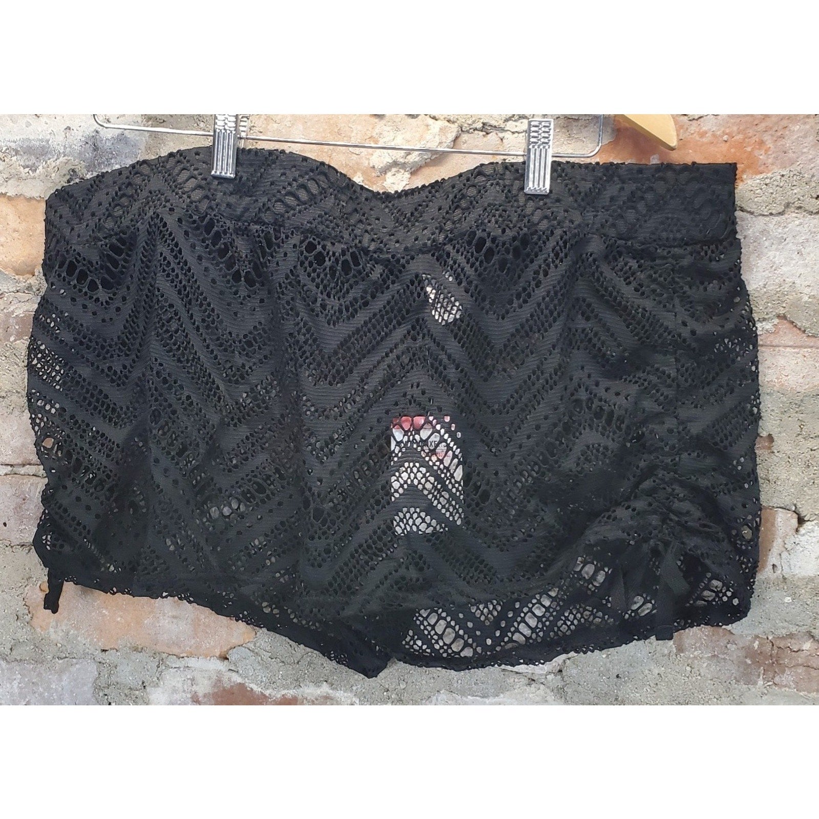 Swim Mixers Womens Swim Shorts Cover Up XXL Black Crochet Lace Beachwear
