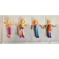 Polly Pocket Vintage Figures Lot of 4 Bendable Rubber Dolls Mattel 90s 2000s