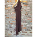 LVL X Womens One Shoulder Bodycon Dress Small Brown Stretch Elegant