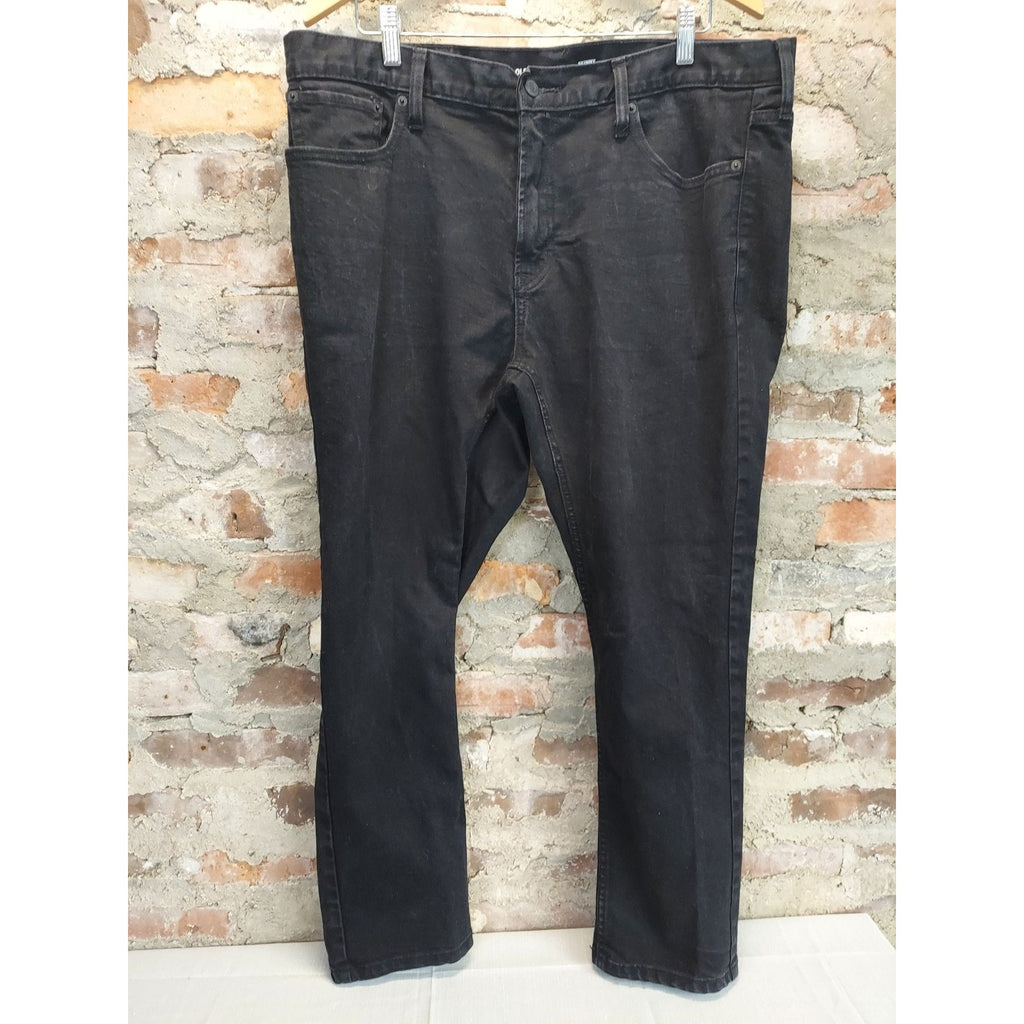 Old Navy Mens Skinny Fit Jeans 40x30 Black Never-Fade Denim Pants