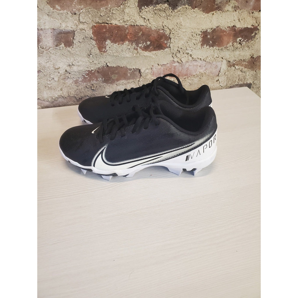 Nike Boys Football Cleats Vapor Edge Shark BG 5Y Black White Athletic