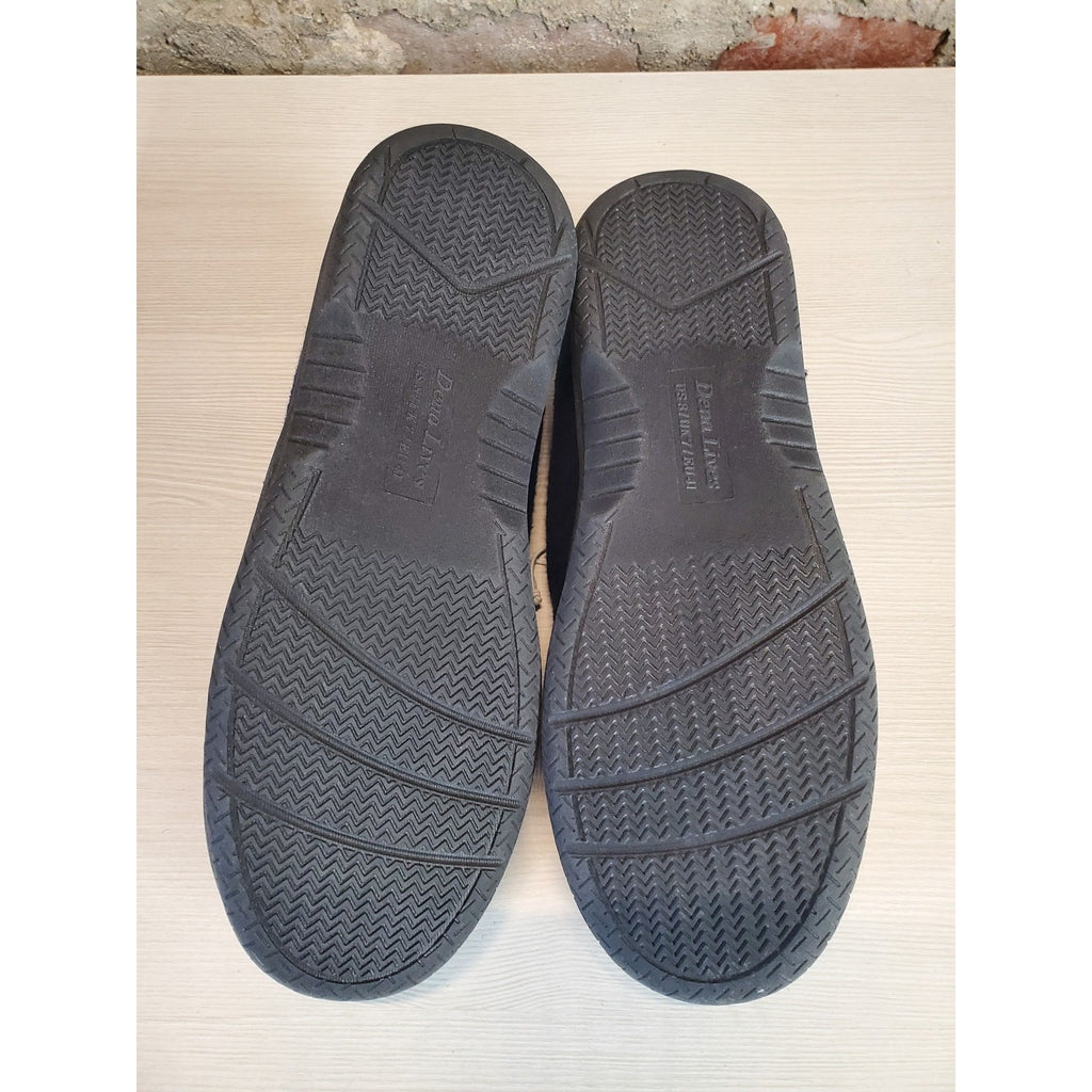 Dearfoams Mens Slippers Moc Toe Moccasin M 8 Navy Blue Memory Foam Slip On