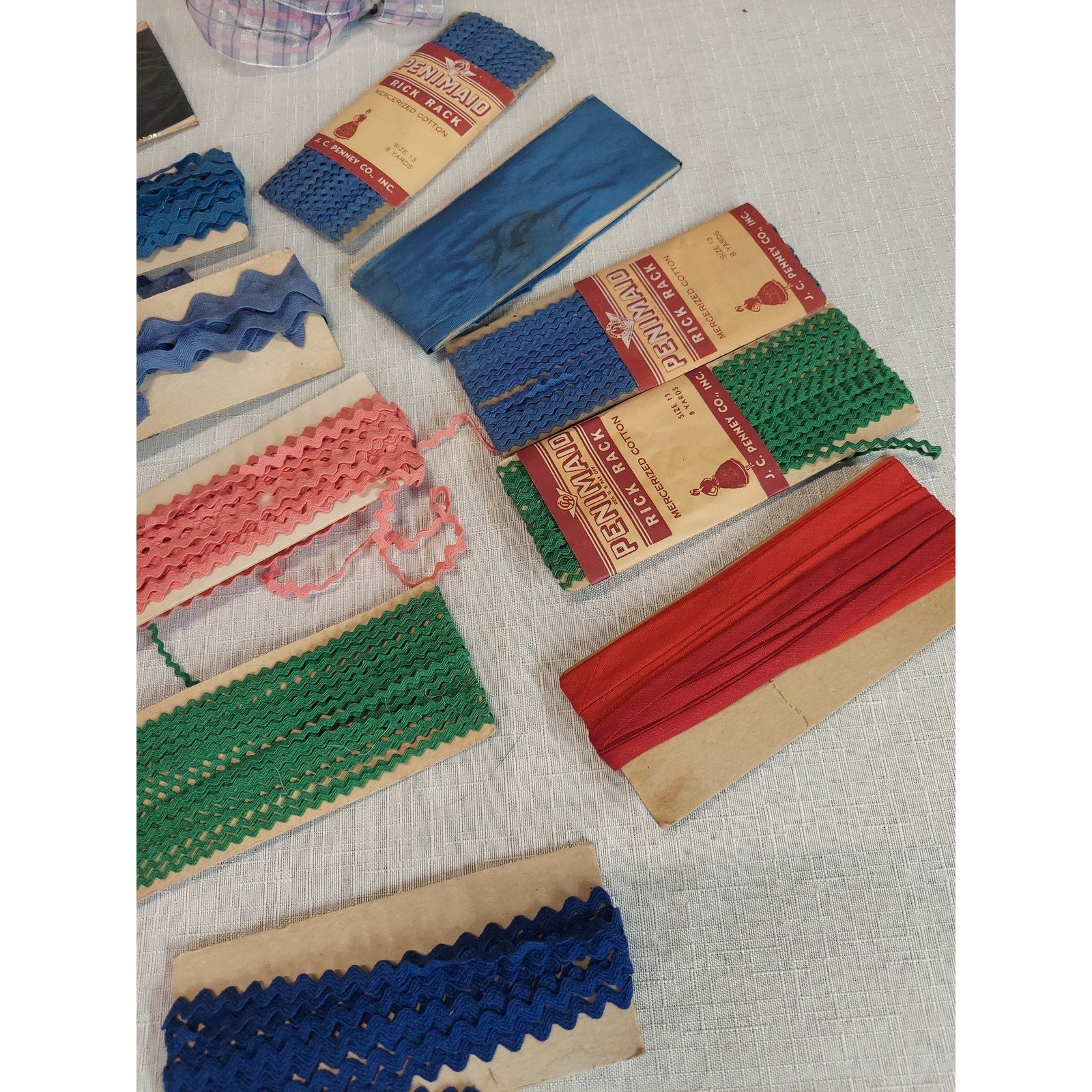 Bundle Vintage Rick Rack Lace Ribbon Lot Assorted Colors Sewing Trim